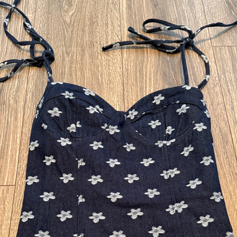 Bustier Dress with Tie Straps